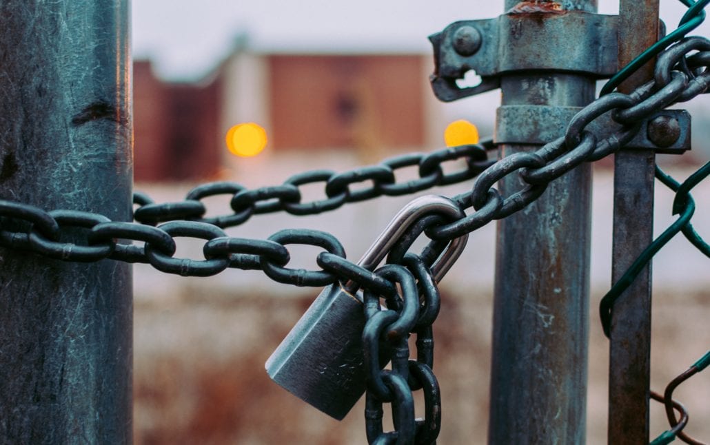 Locked gate for data security