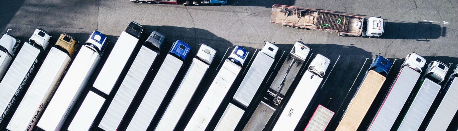 Lorry ariel view of infrastructure management