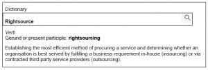 Rightsourcing definition