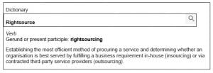 Rightsourcing definition