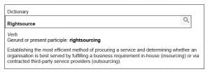 Rightsourcing definition